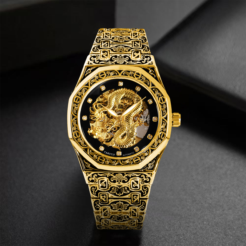 Luxury Watch Gold And Black - 남성용 블랙 및 골드 빈티지 럭셔리