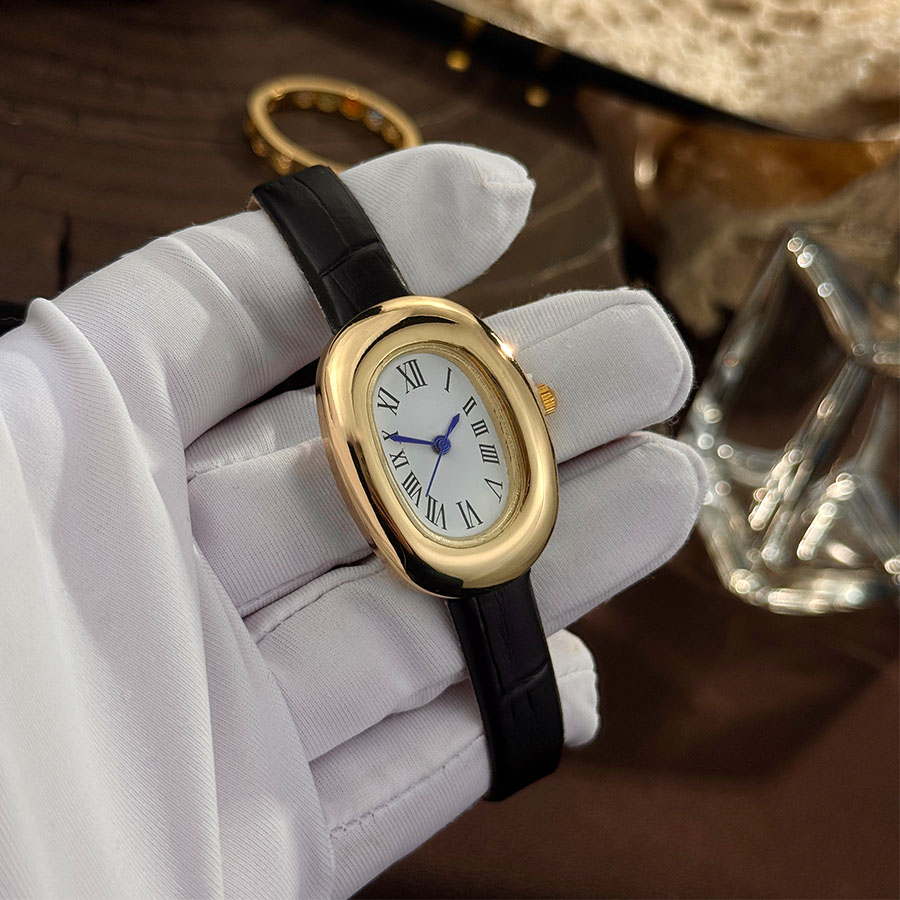 Luxury Watch Cartier - 여성용 신상 타원형 욕조 모양 벨트