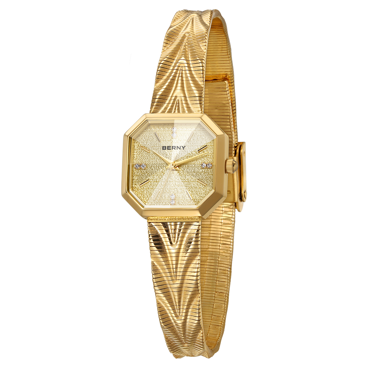 Luxury Watch Cartier - 버니 골드 시계 여성용 그릿 다이얼