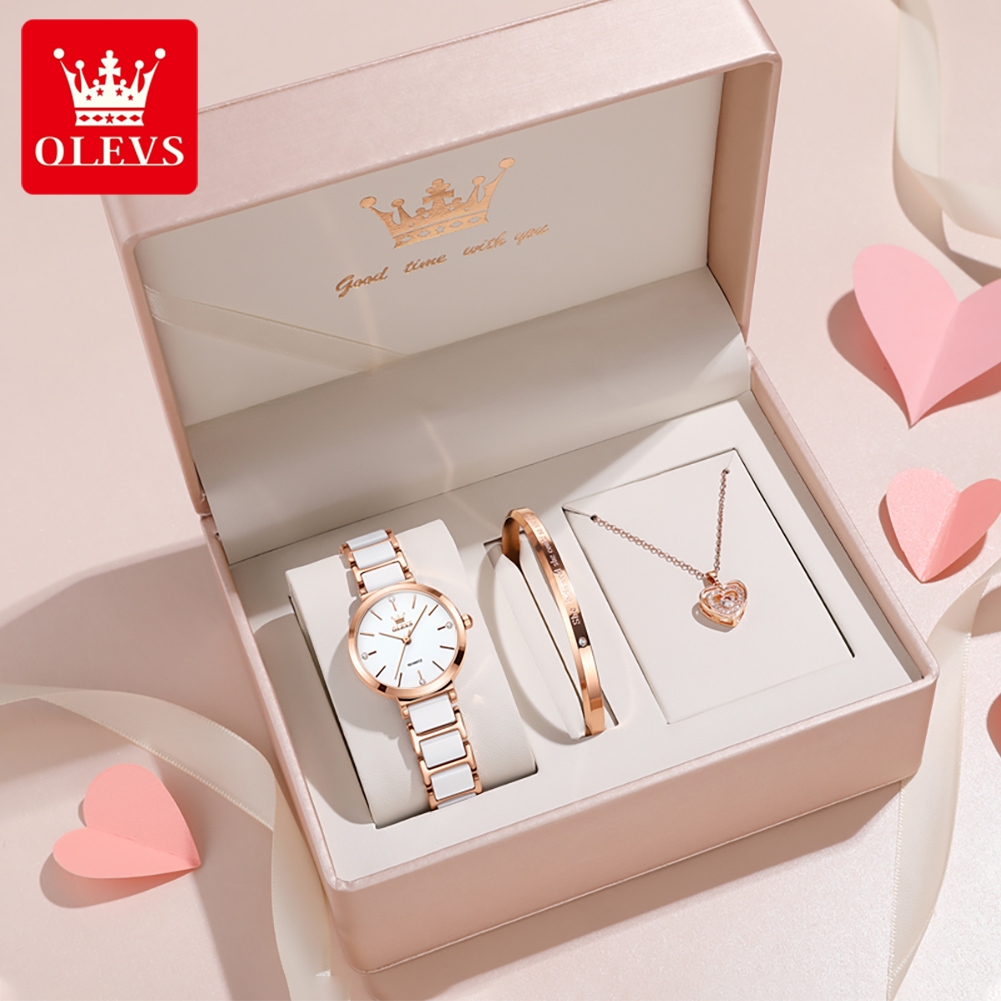 Luxury Watch Women - OLEVS 여성 시계 5877 고급스러운 우아한