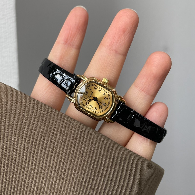Luxury Watch Gold And Black - 빈티지 타원형 여성용 쿼츠 시계 럭셔리