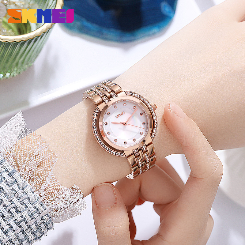 Luxury Watch Women - 여성용 팔찌 쿼츠 시계 고급 라인스톤