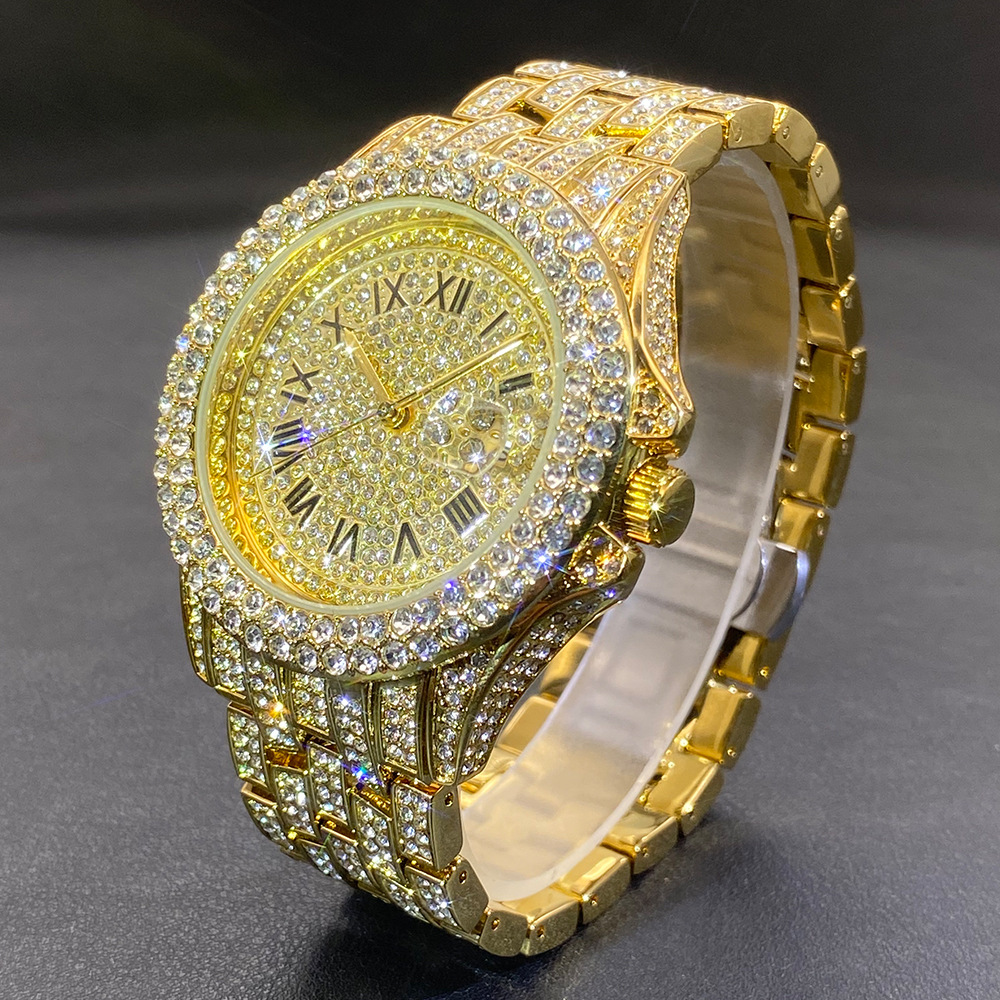 Luxury Watch Gold And Black - 남성용 빅 골드 실버 블랙 손목시계