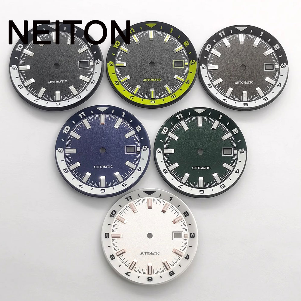 Exhibition Caseback - 네이톤 36.5mm 시계 다이얼 블랙 화이트
