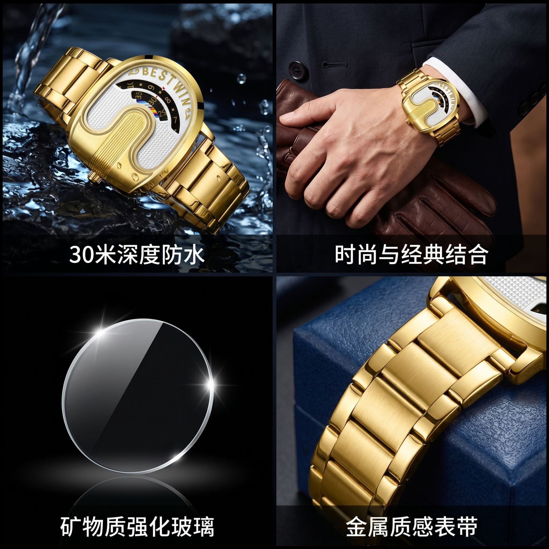 골드탑 브랜드 럭셔리 남성용 시계 독특한 디자인 스테인 - Best Luxury Quartz Watch 리뷰 및 가격