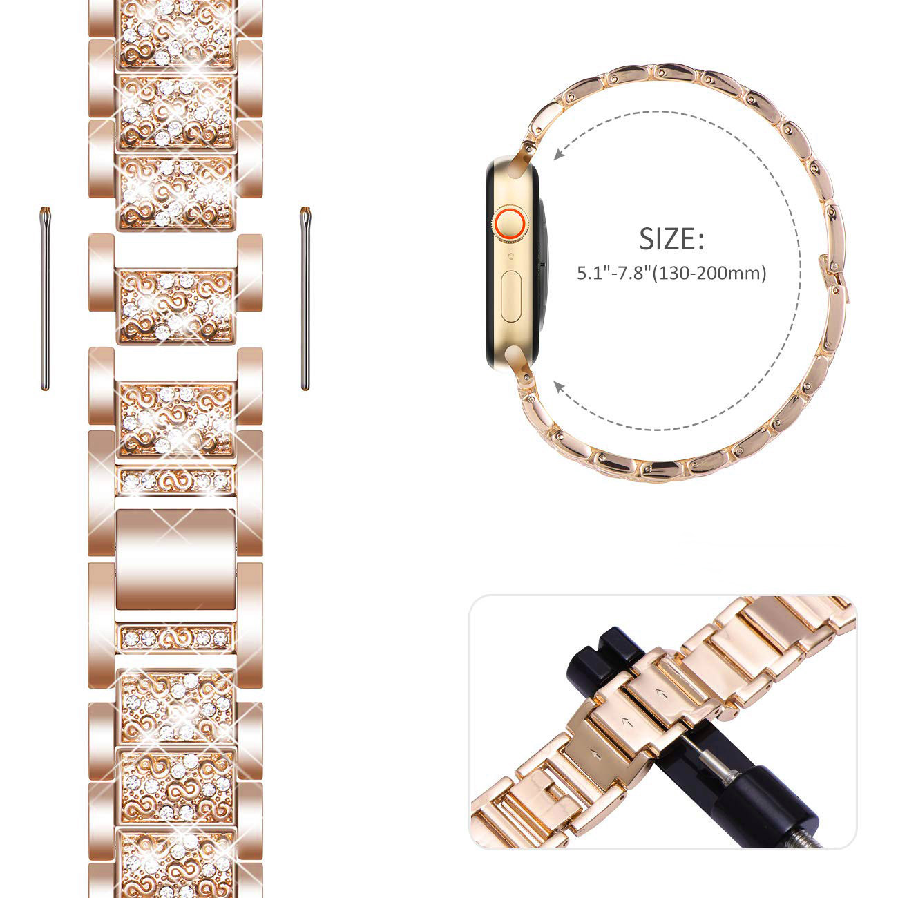 Apple Watch 밴드용 케이스 + 블링 스트랩 4 - Luxury Watch Ap 리뷰 및 가격