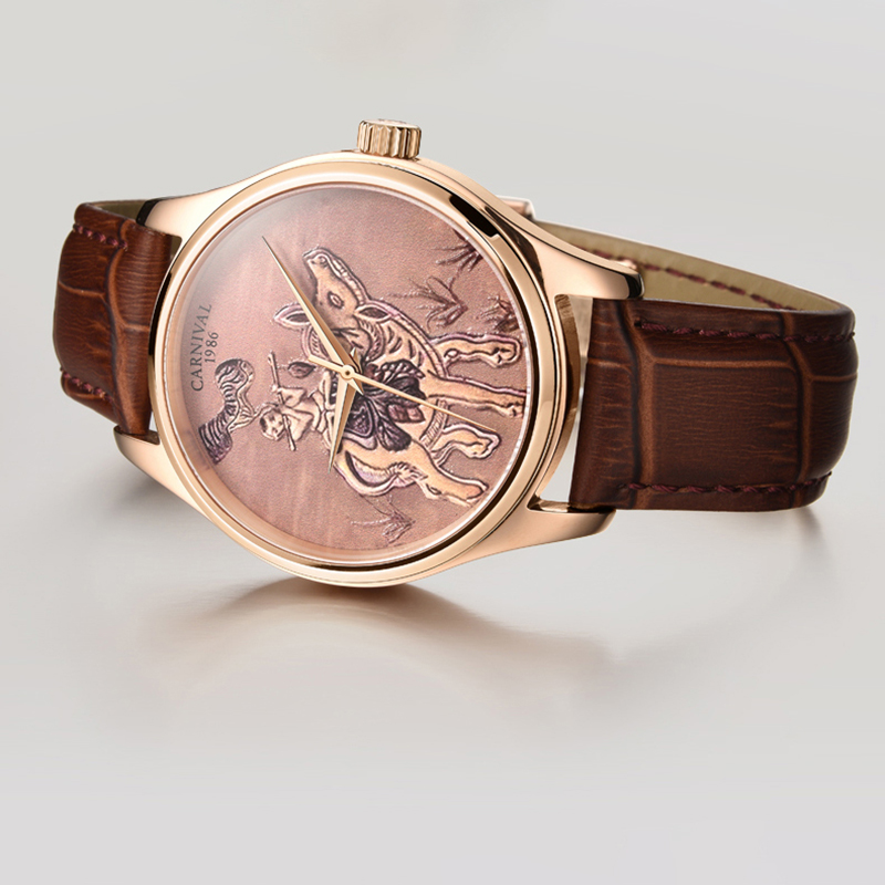 카니발 브랜드 패션 조디악 황소 로즈 골드 기계식 시계 - Zodiac Luxury Watch 리뷰 및 가격