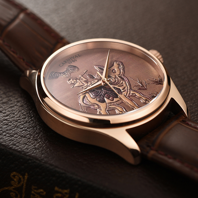 카니발 브랜드 패션 조디악 황소 로즈 골드 기계식 시계 - Zodiac Luxury Watch 리뷰 및 가격