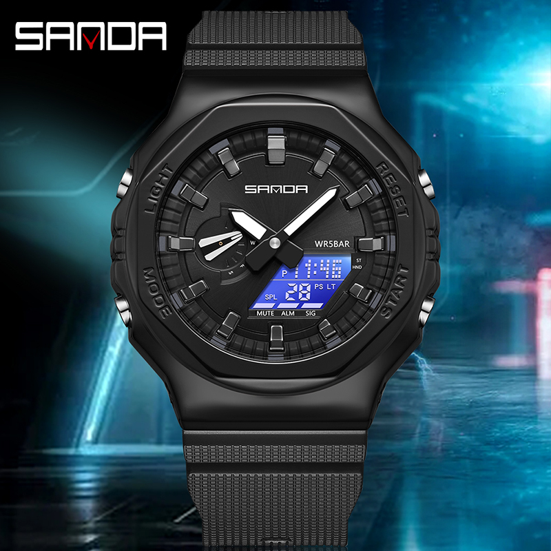 SANDA 탑 브랜드 럭셔리 남성 전자 시계 스톱워치, - Luxury Watch G Shock 리뷰 및 가격