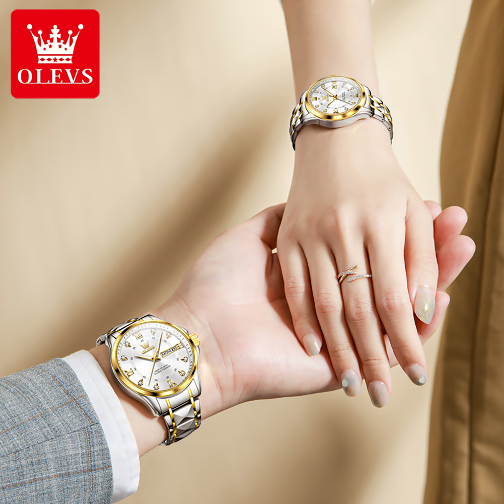 OLEVS 2906 커플 시계 오리지널 로마 스케일 다 - Best Luxury Quartz Watch 리뷰 및 가격