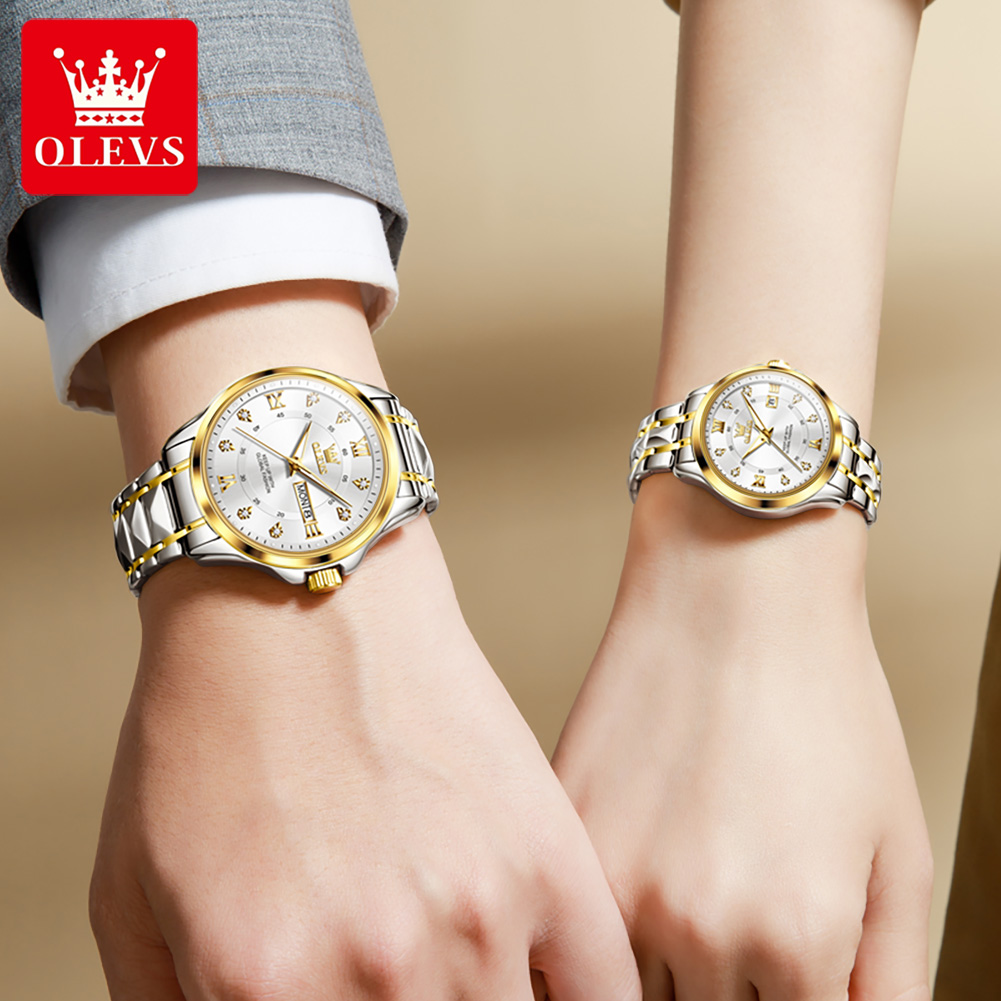 OLEVS 2906 커플 시계 오리지널 로마 스케일 다 - Best Luxury Quartz Watch 리뷰 및 가격