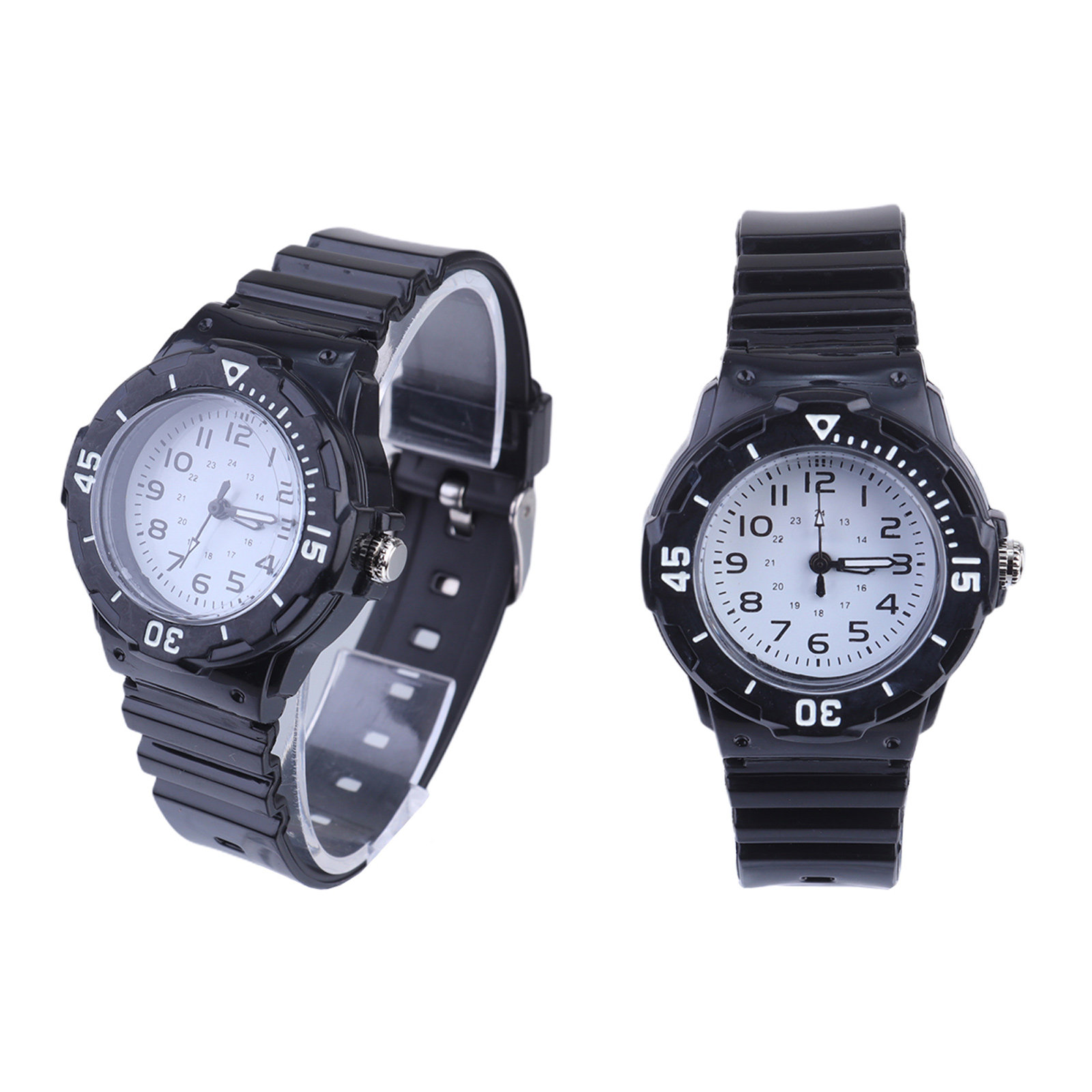 어린이용 쿼츠 시계, 검은색과 흰색 실리콘 밴드, 남녀 - Luxury Watch Gold And Black 리뷰 및 가격