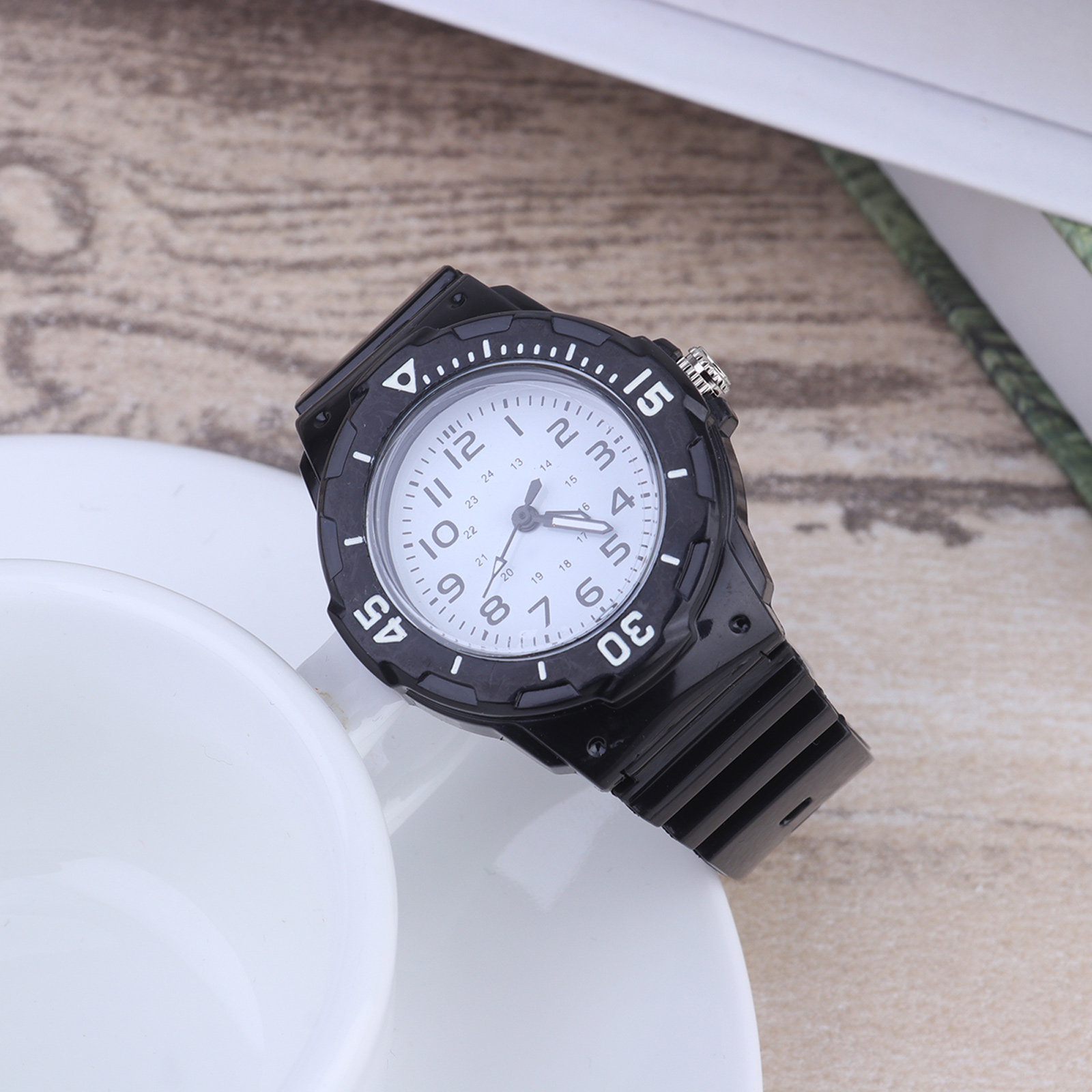 어린이용 쿼츠 시계, 검은색과 흰색 실리콘 밴드, 남녀 - Luxury Watch Gold And Black 리뷰 및 가격