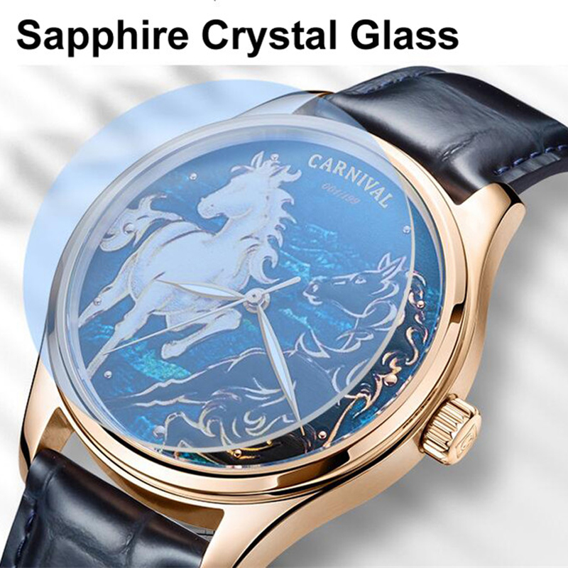 카니발 브랜드 패션 조디악 말 기계식 시계 남성용 사파 - Zodiac Luxury Watch 리뷰 및 가격