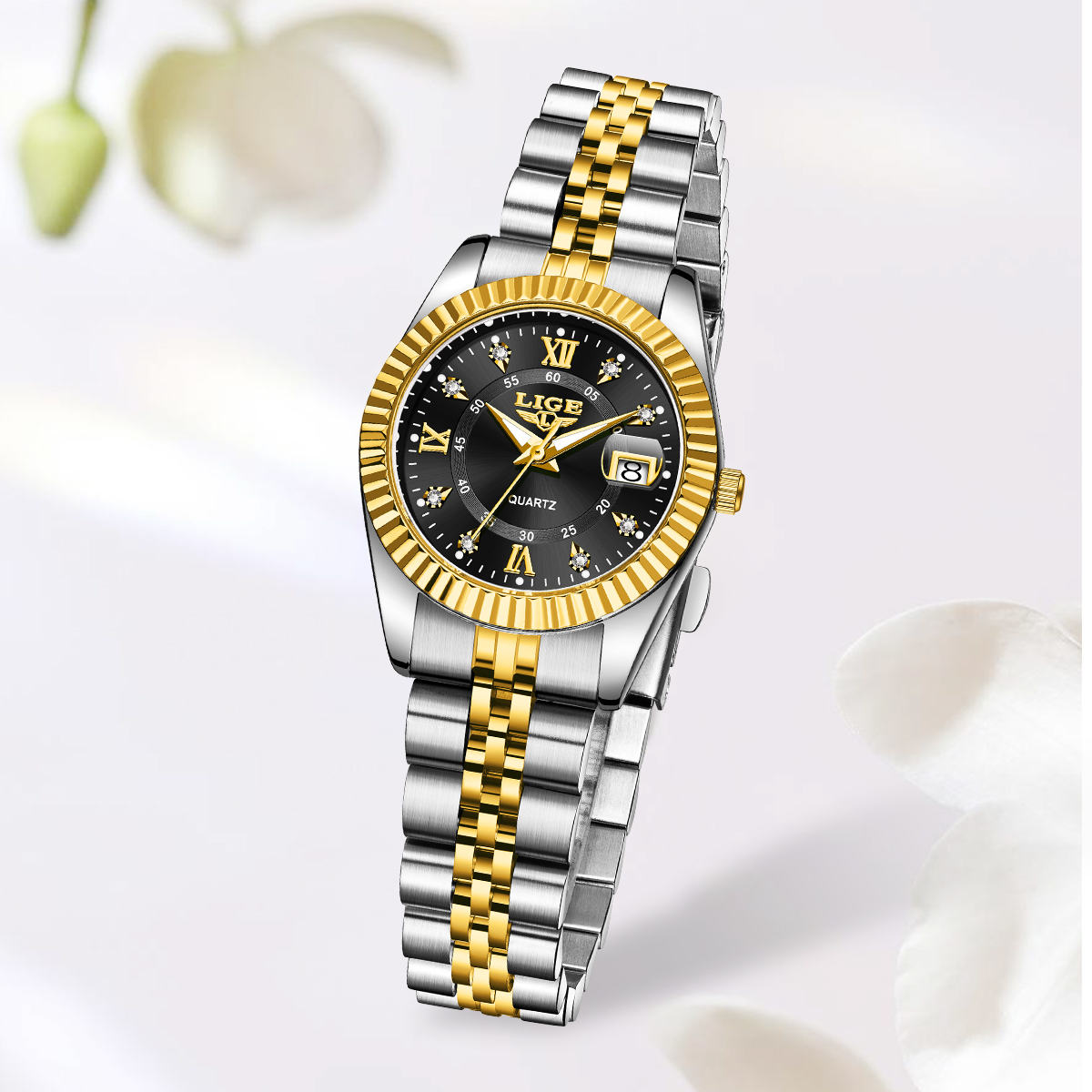LIGE 패션 우아한 여성 석영 손목 시계 여성을위한  - Luxury Watch Case Travel 리뷰 및 가격