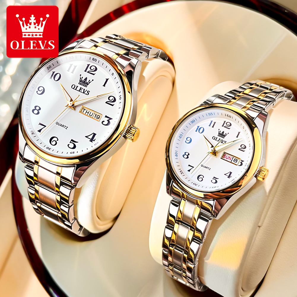 OLEVS 남성 여성을위한 새로운 패션 커플 시계 럭셔 - Best Luxury Quartz Watch 리뷰 및 가격
