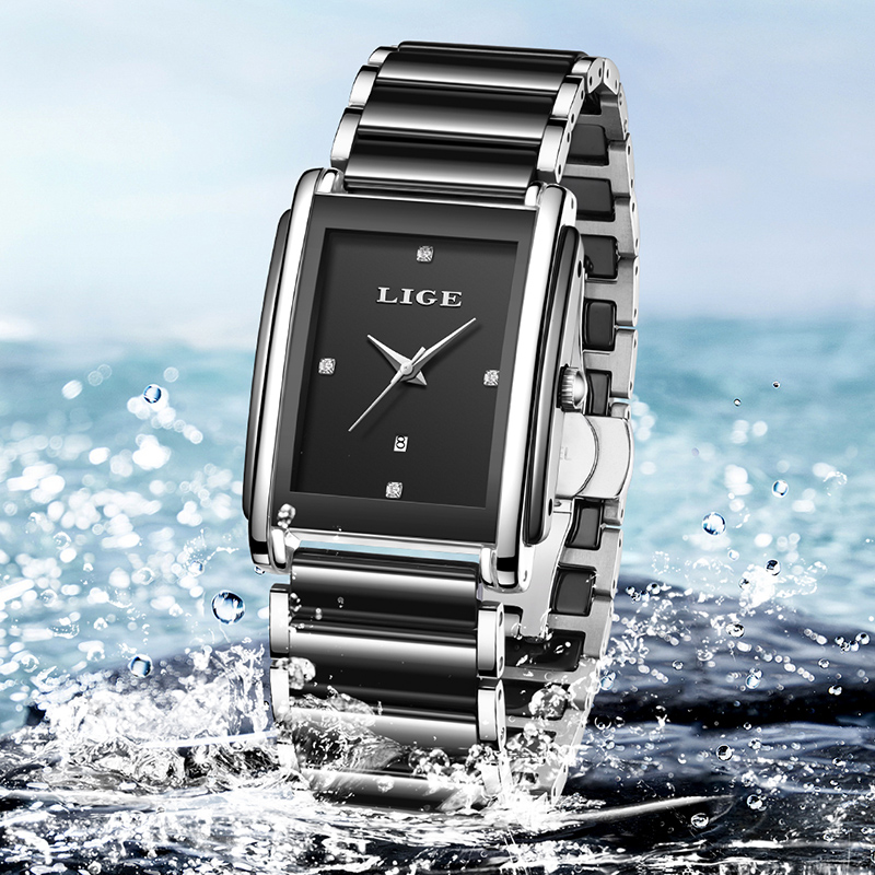 LIGE 새로운 럭셔리 여성 시계 우아한 세라믹 쿼츠  - Luxury Watch Cartier 리뷰 및 가격