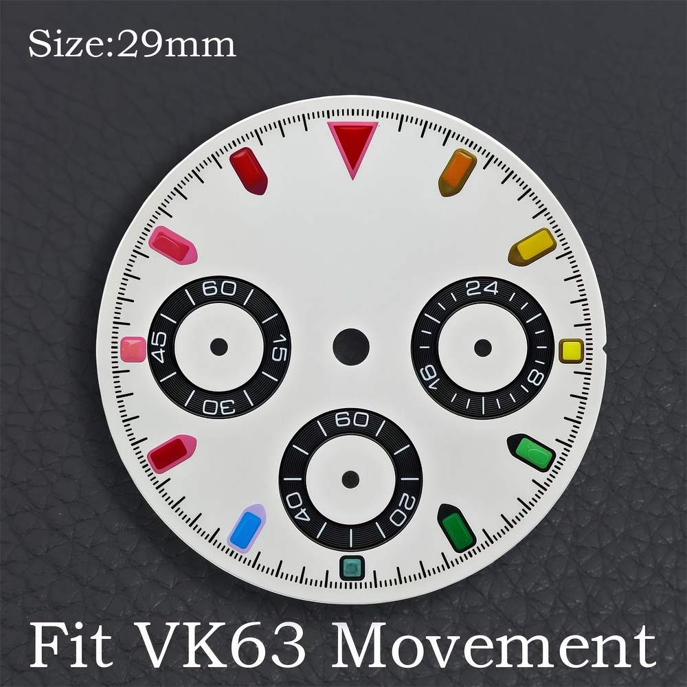 VK63 29mm 다이얼 시계 바늘 그린 야광 크로노그 - Exhibition Caseback 리뷰 및 가격