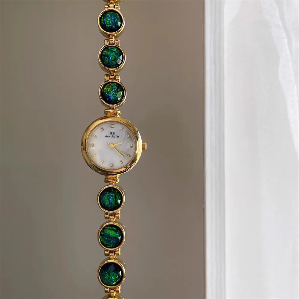 럭셔리 여성 시계 녹색 옥 팔찌 작은 다이얼 우아한 여 - Luxury Watch Green Dial 리뷰 및 가격