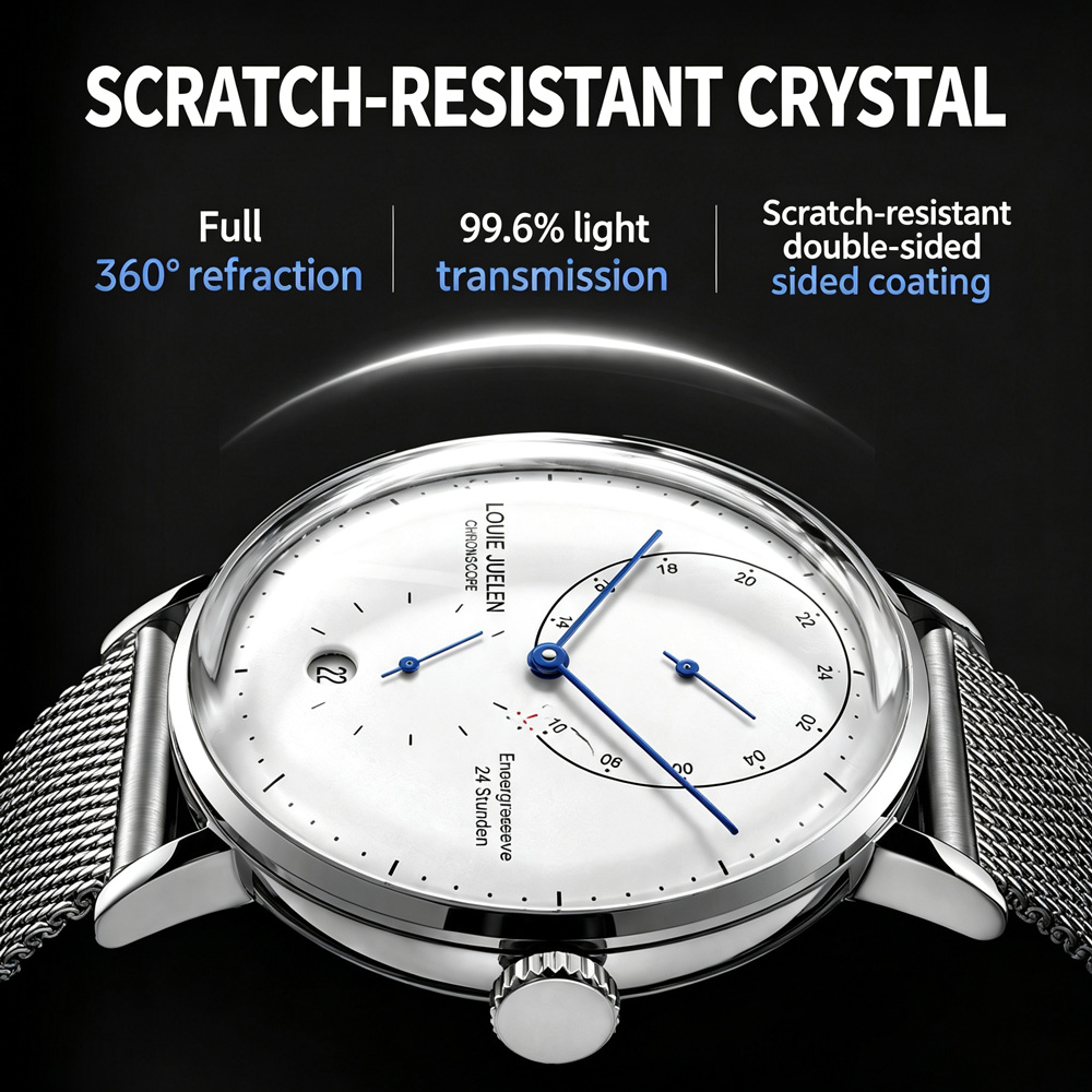 루이주엘렌 남성용 쿼츠 시계, 이중 곡면 다이얼, 날짜 - Luxury Watch On Sale 리뷰 및 가격