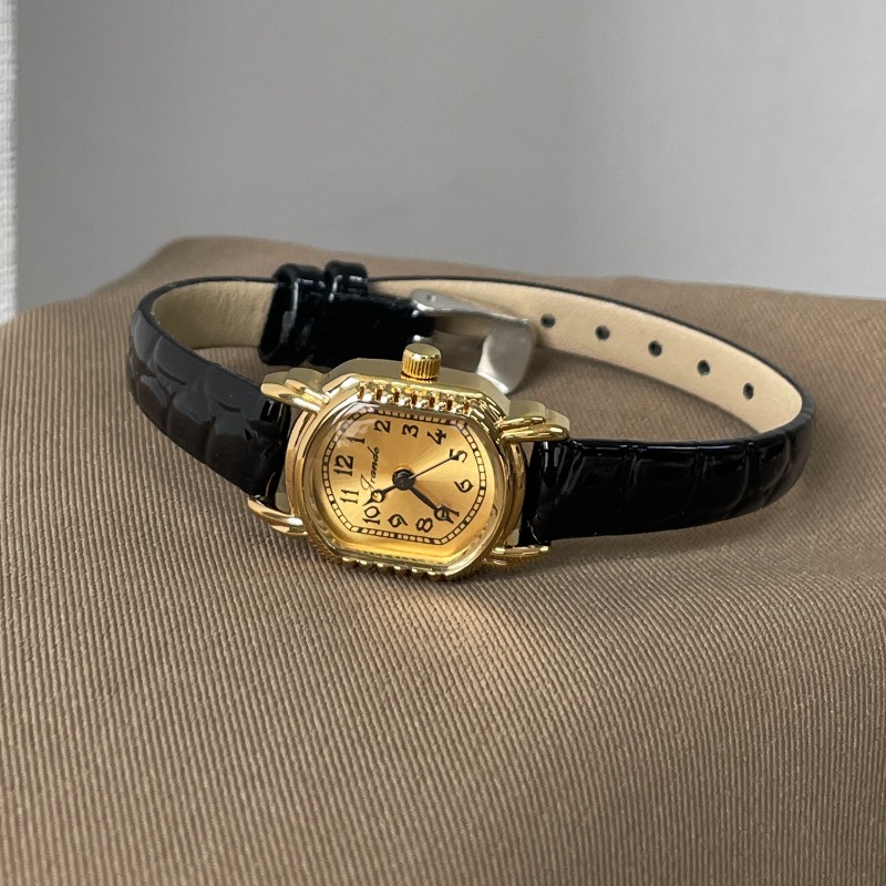 빈티지 타원형 여성용 쿼츠 시계 럭셔리 골드 섬세한 디 - Luxury Watch Gold And Black 리뷰 및 가격