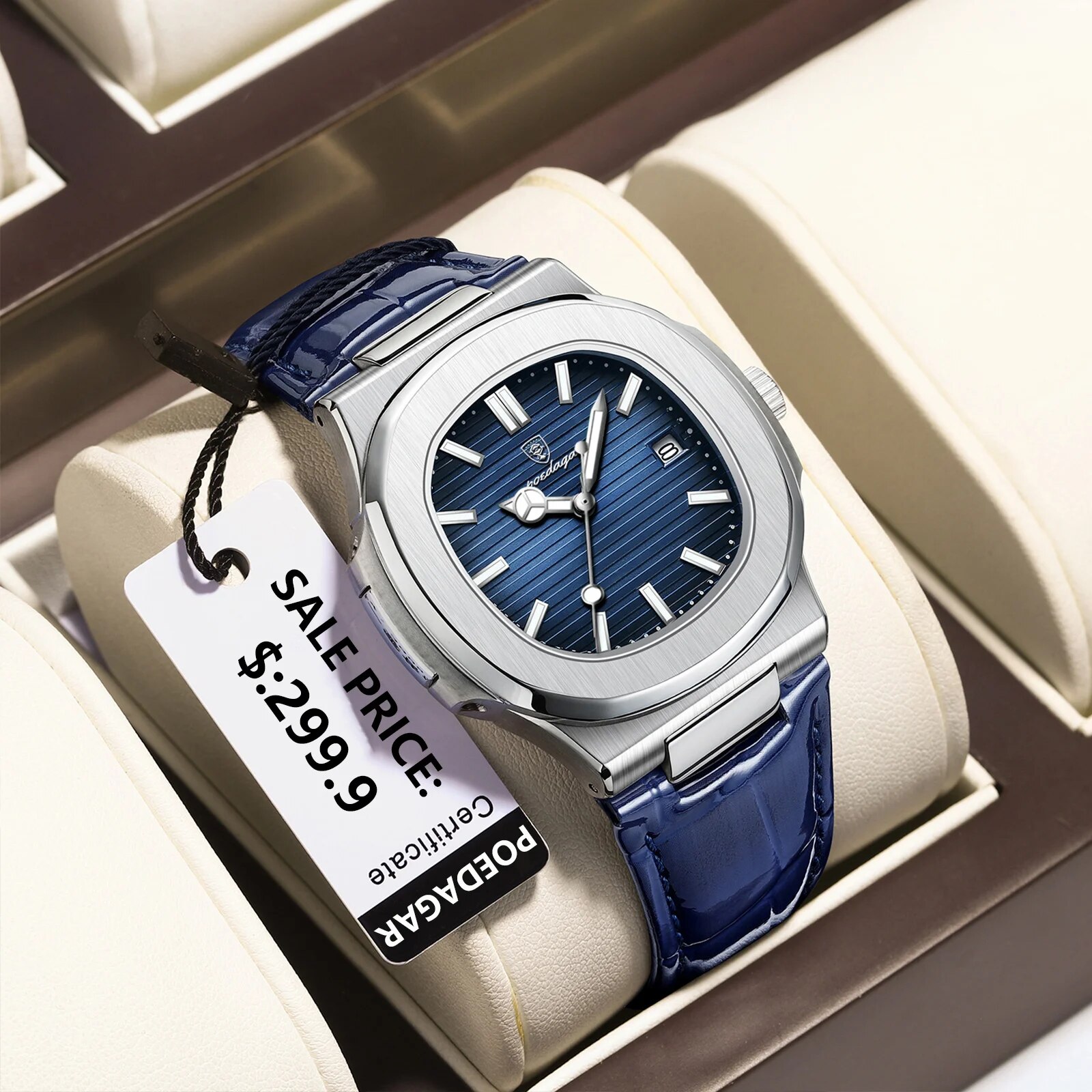 POEDAGAR 탑 럭셔리 스퀘어 남자 시계 날짜 방수 - Luxury Watch Organizer For Men 리뷰 및 가격