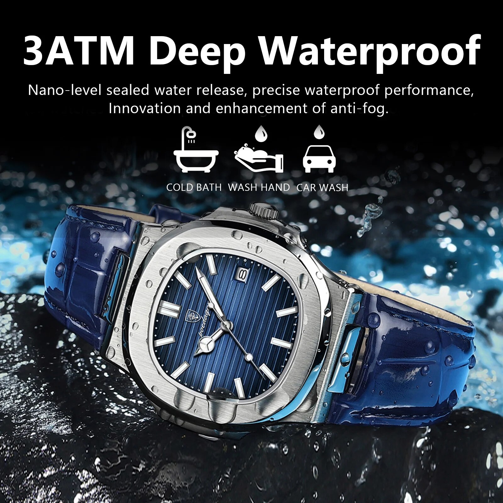 POEDAGAR 탑 럭셔리 스퀘어 남자 시계 날짜 방수 - Luxury Watch Organizer For Men 리뷰 및 가격