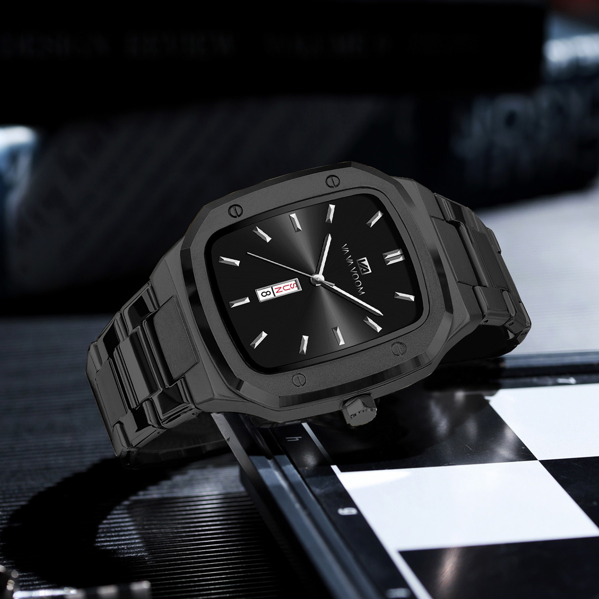 뉴위크 쿼츠 시계 남성용 무브먼트 사각 스테인리스 스틸 - Luxury Watch Gold And Black 리뷰 및 가격