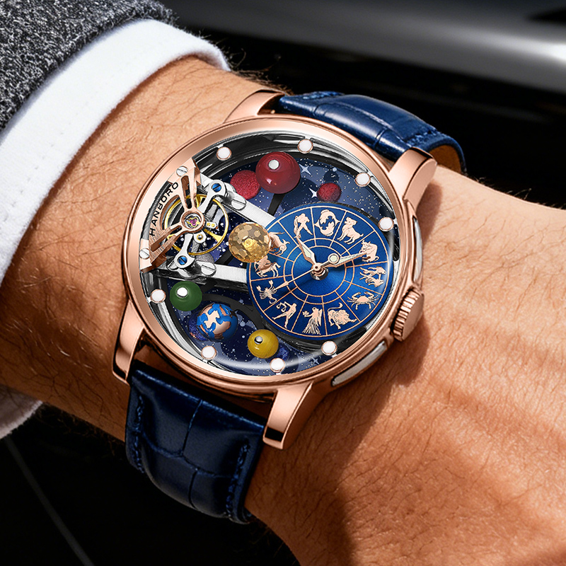 별이 빛나는 하늘 시계 남성용 스켈레톤 자동 기계식 럭 - Luxury Watch On Sale 리뷰 및 가격