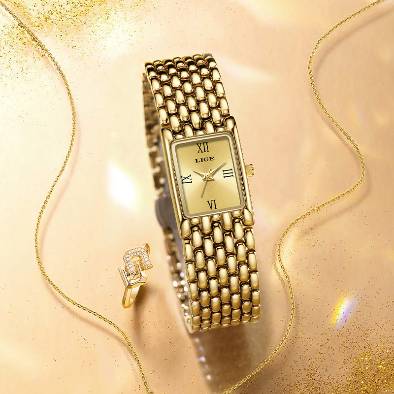LIGE 럭셔리 스퀘어 숙녀 시계 Waterpoof 스 - Luxury Watch Cartier 리뷰 및 가격