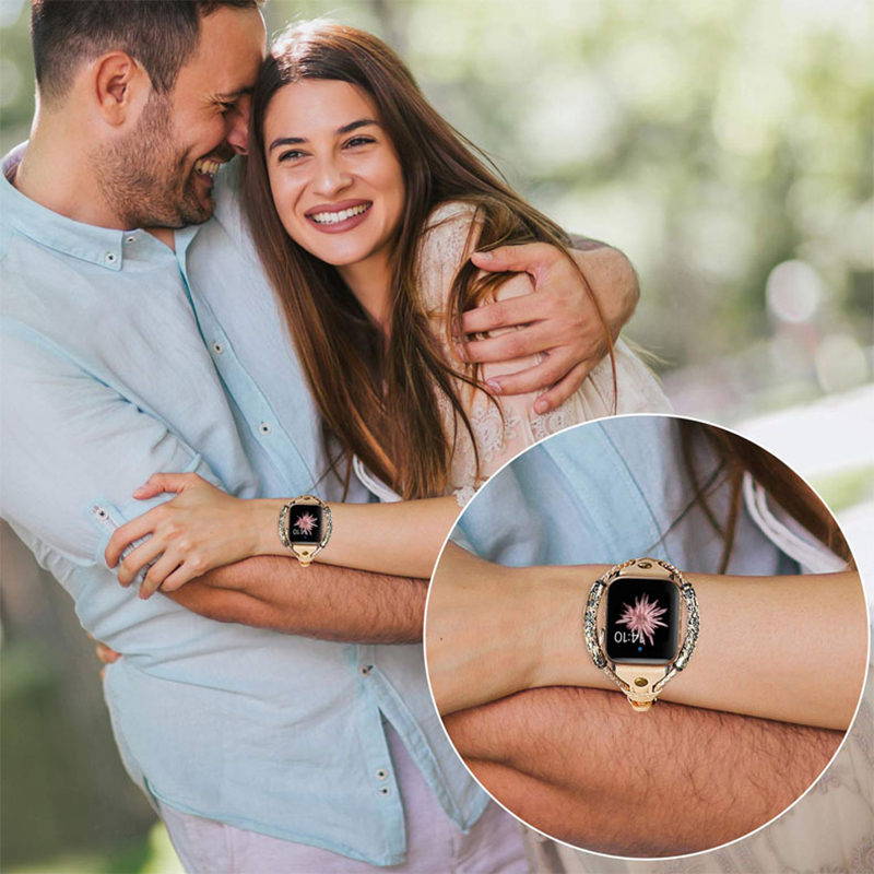애플 워치 밴드용 정품 가죽 스트랩, 럭셔리 팔찌, 아 - Luxury Watch Ap 리뷰 및 가격
