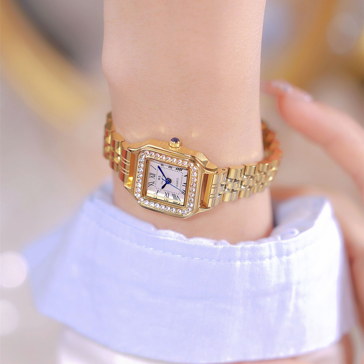 여성용 시계 럭셔리 브랜드 INS 스테인레스 스틸 비즈 - Luxury Watch Cartier 리뷰 및 가격