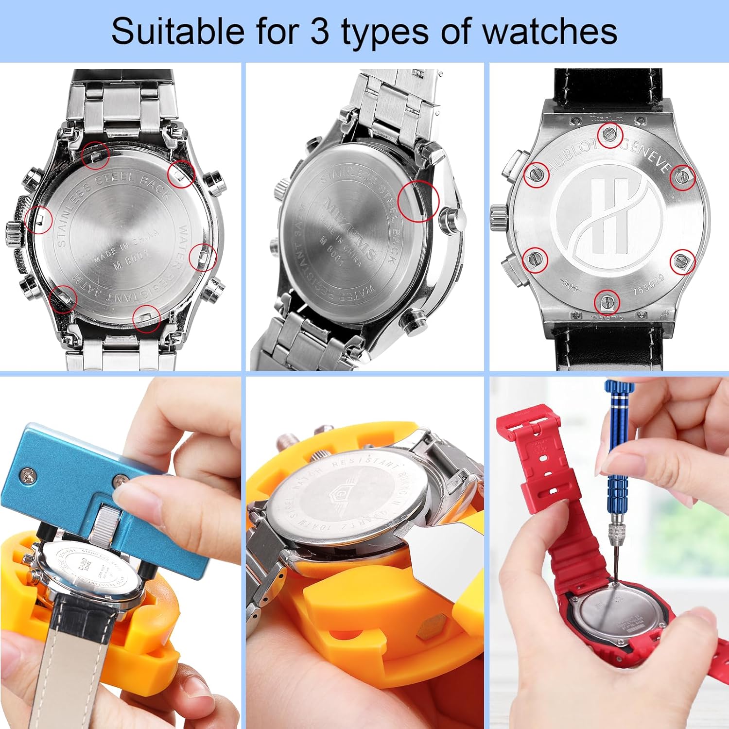 시계 배터리 교체 키트, 스크루 드라이버 시계 케이스  - Luxury Watch Cleaning Kit 리뷰 및 가격