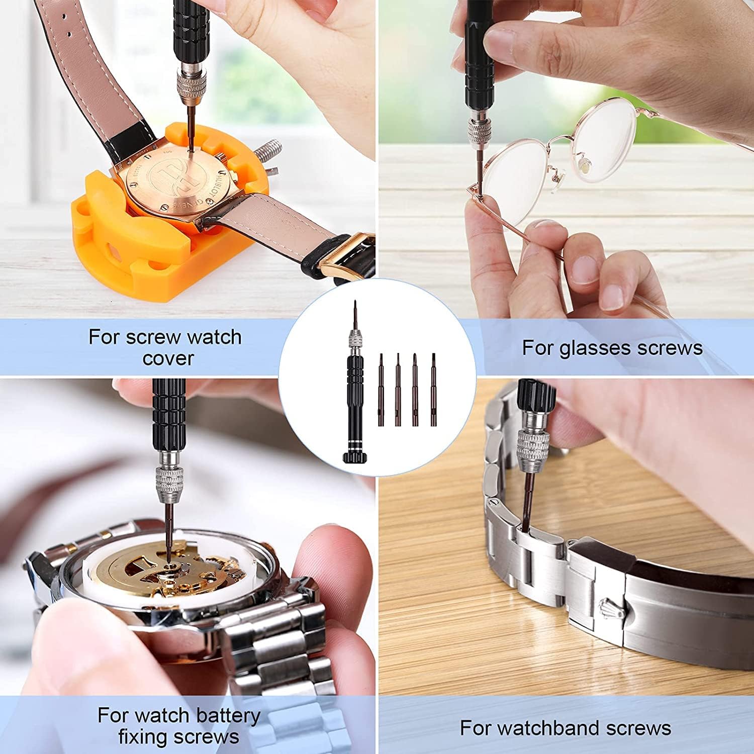 시계 배터리 교체 키트, 스크루 드라이버 시계 케이스  - Luxury Watch Cleaning Kit 리뷰 및 가격