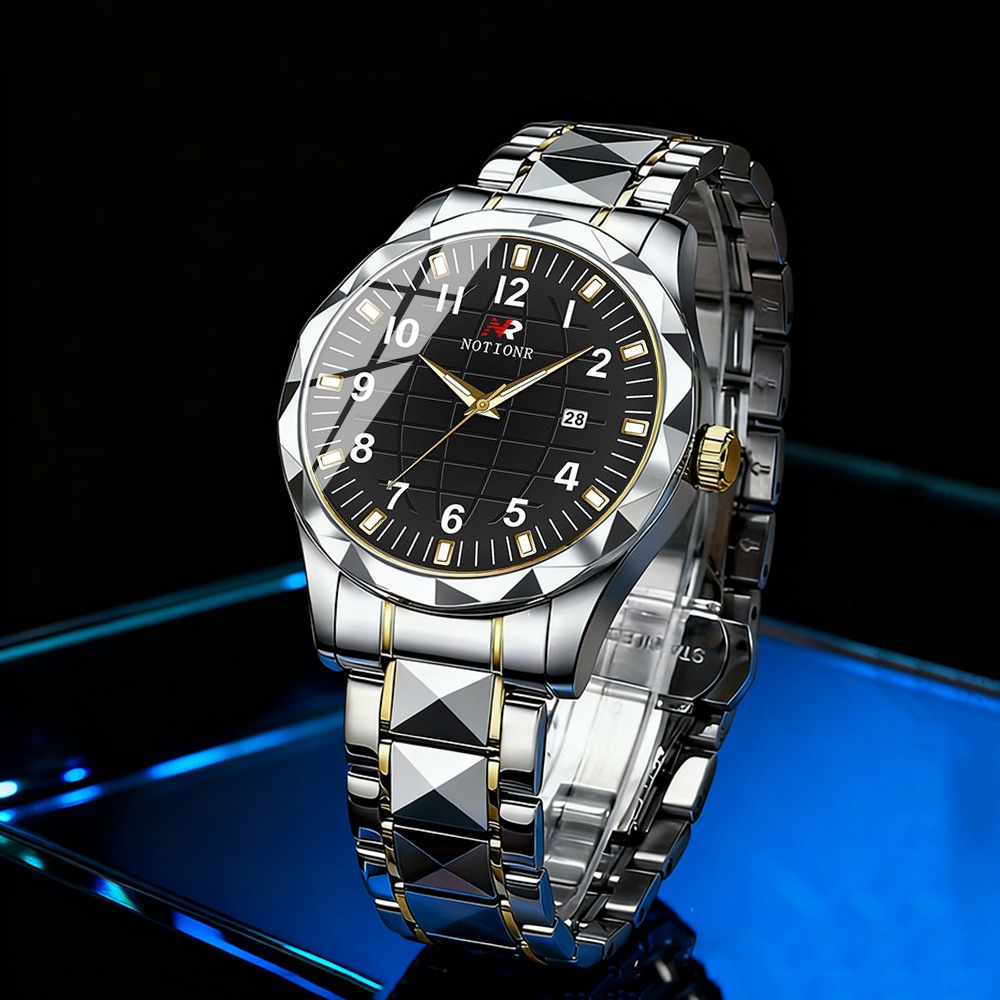 남성용 스테인리스 스틸 쿼츠 시계 |   캐주얼 시계  - Luxury Watch And Bracelet 리뷰 및 가격