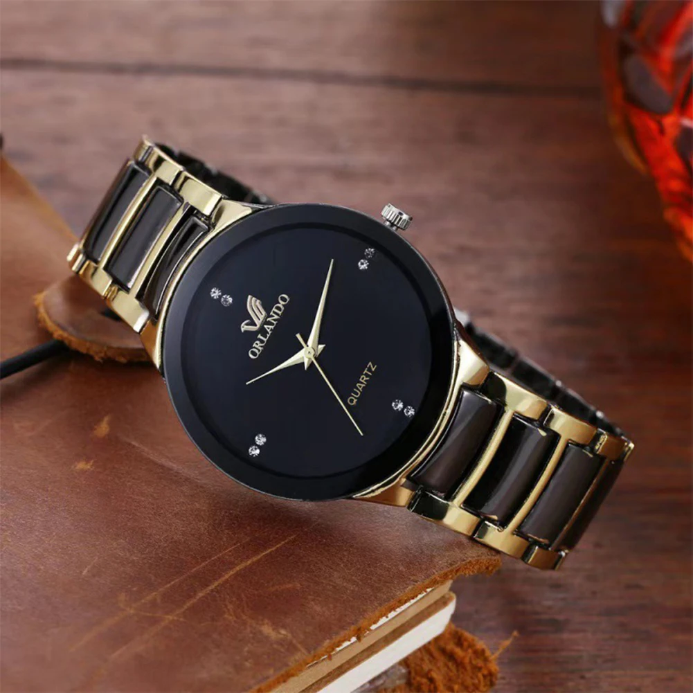 2024 남자 시계 패션 스테인레스 스틸 쿼츠 시계 럭 - Luxury Watch Gold And Black 리뷰 및 가격