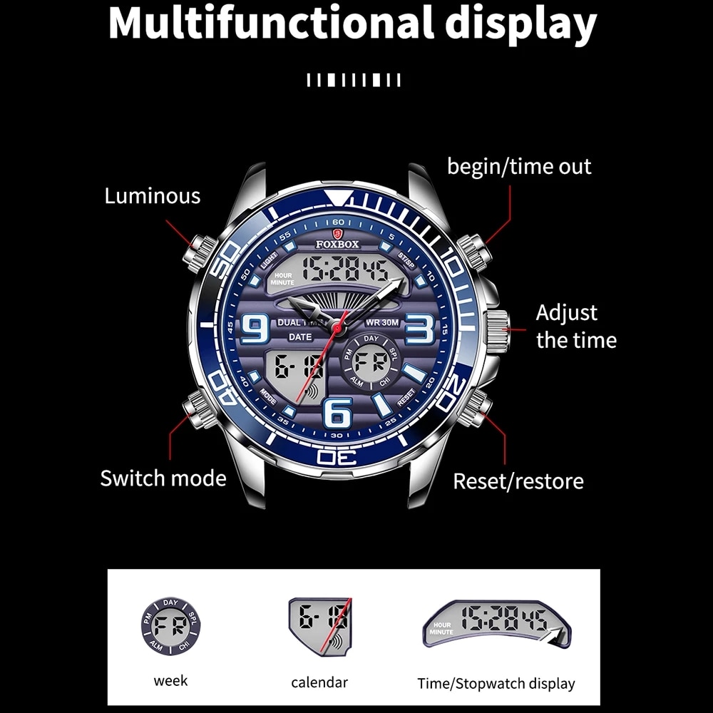 2024 탑 브랜드 럭셔리 디지털 남성용 시계, 럭셔리 - Luxury Watch Organizer For Men 리뷰 및 가격