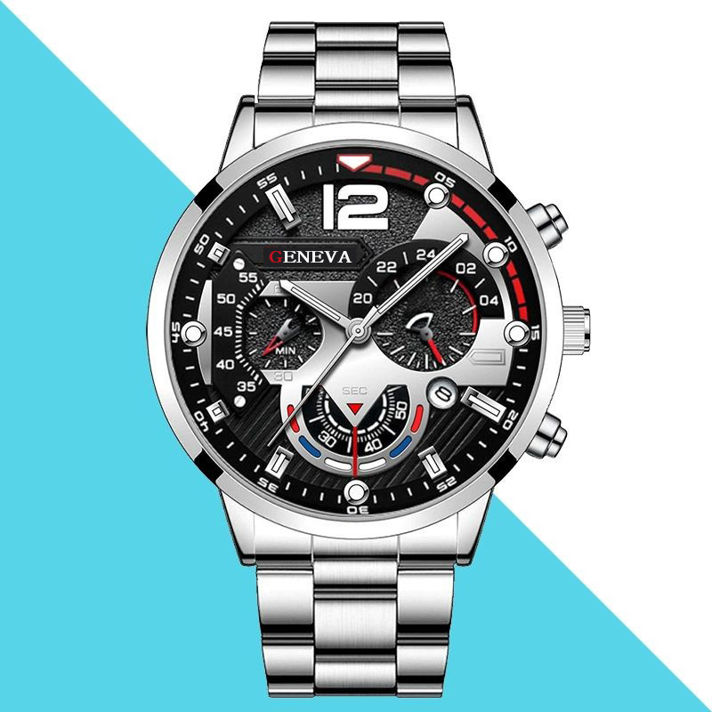 남성용 럭셔리 블랙 쿼츠 시계 & 팔찌 2개 비즈니스  - Luxury Watch Organizer For Men 리뷰 및 가격