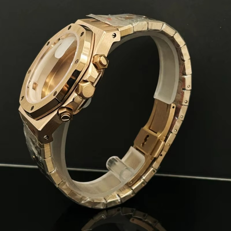 41mm 로즈 골드 블랙 시계 남자 크로노 그래프 스테 - Exhibition Caseback 리뷰 및 가격