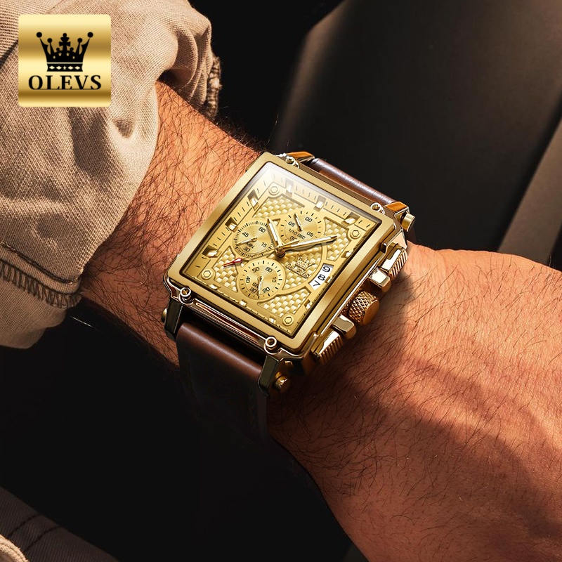 OLEVS 브랜드 남성용 시계 방수 가죽 스트랩 크로노 - Best Luxury Quartz Watch 리뷰 및 가격