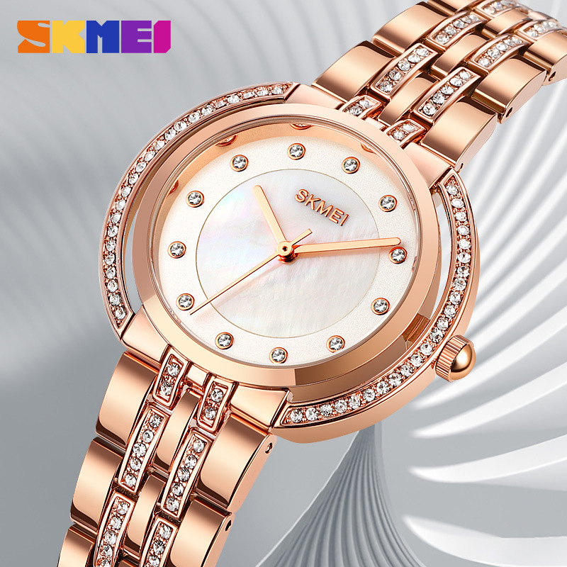 여성용 팔찌 쿼츠 시계 고급 라인스톤 다이얼 아연 합금 - Luxury Watch Women 리뷰 및 가격