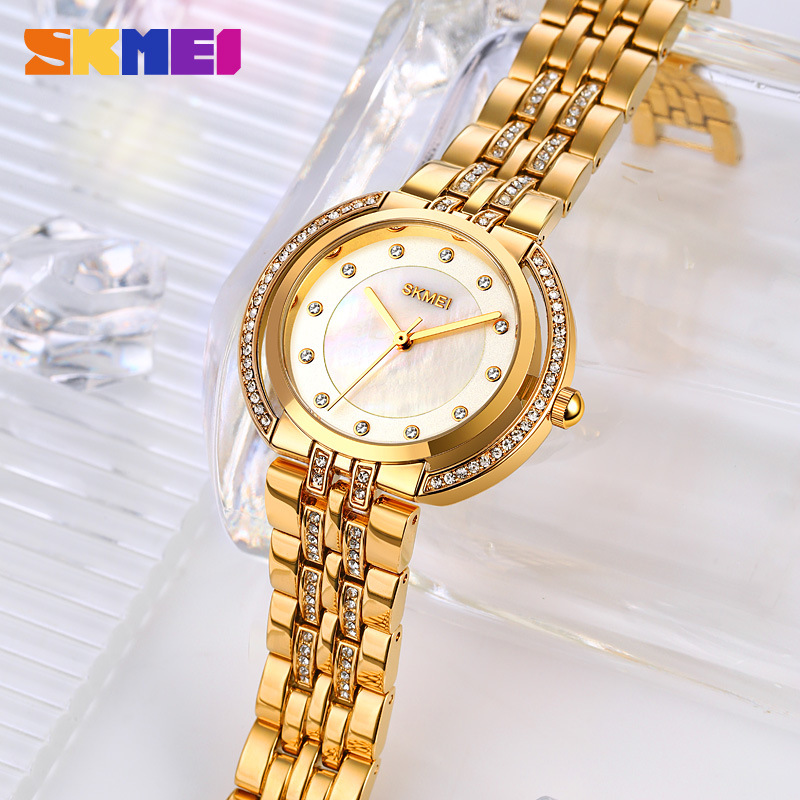 여성용 팔찌 쿼츠 시계 고급 라인스톤 다이얼 아연 합금 - Luxury Watch Women 리뷰 및 가격