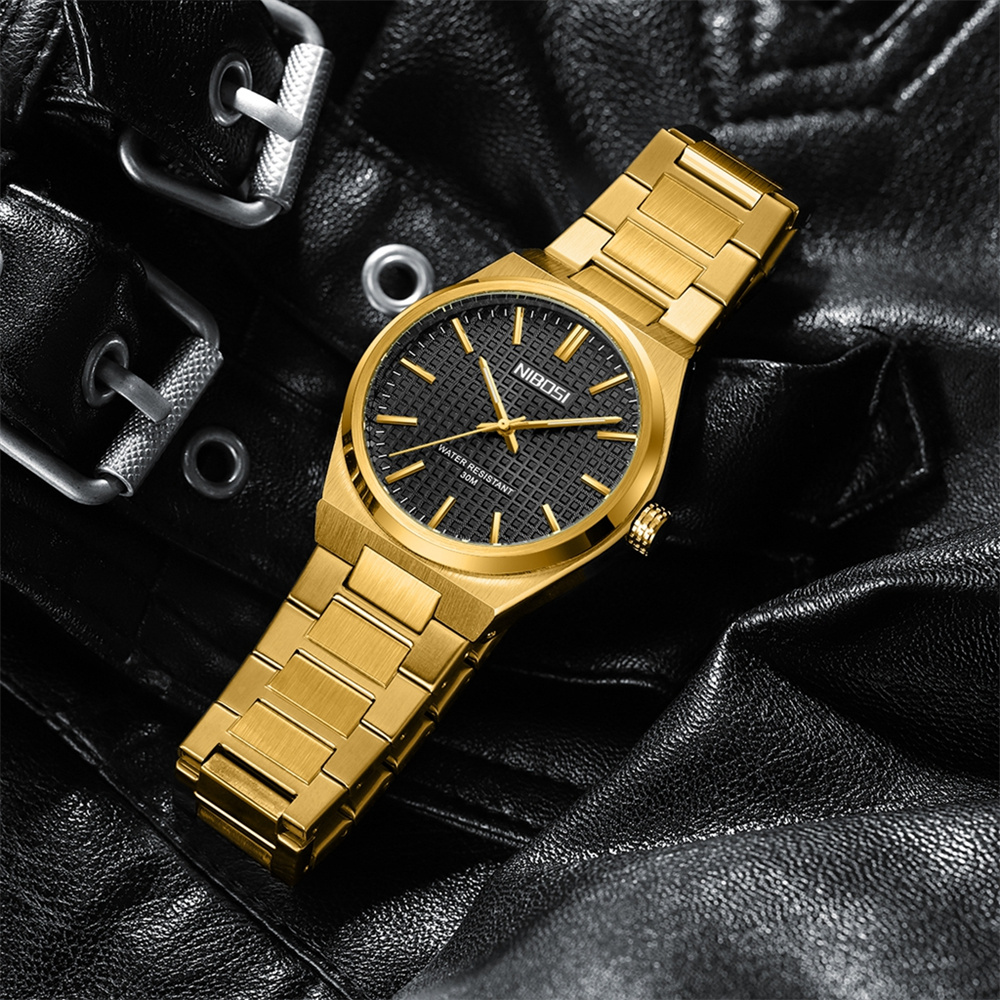 남자 브랜드 럭셔리 시계 골드 블랙 탑 브랜드 NIBO - Luxury Watch Gold And Black 리뷰 및 가격