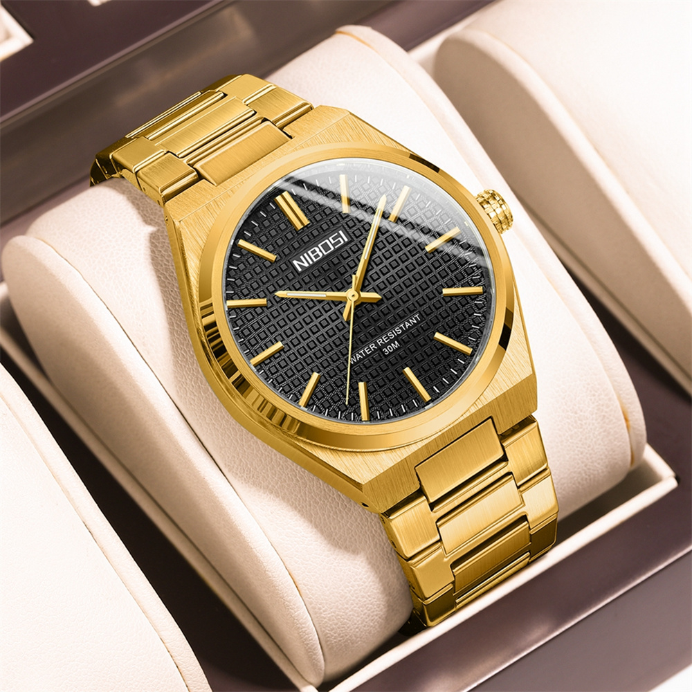 남자 브랜드 럭셔리 시계 골드 블랙 탑 브랜드 NIBO - Luxury Watch Gold And Black 리뷰 및 가격