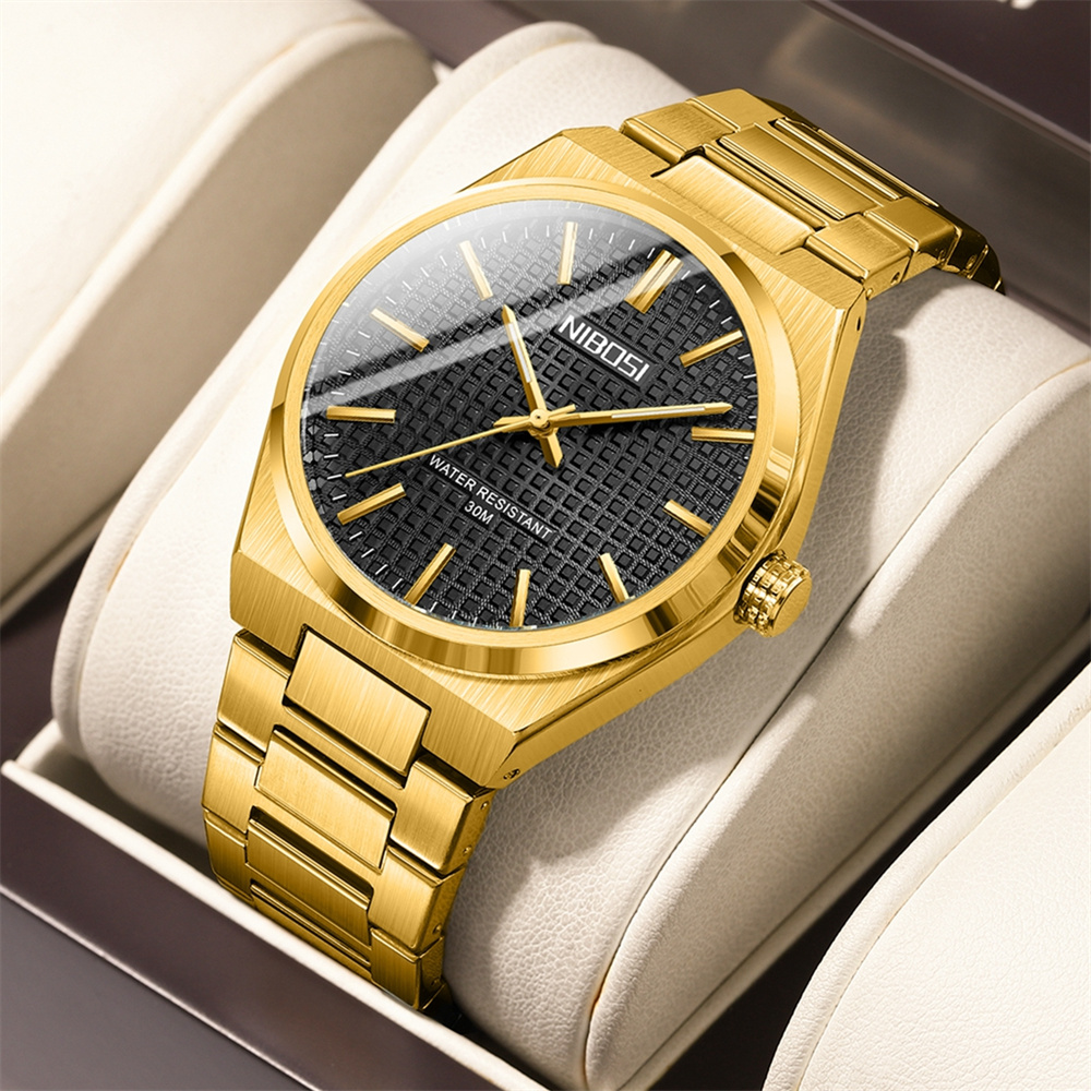 남자 브랜드 럭셔리 시계 골드 블랙 탑 브랜드 NIBO - Luxury Watch Gold And Black 리뷰 및 가격