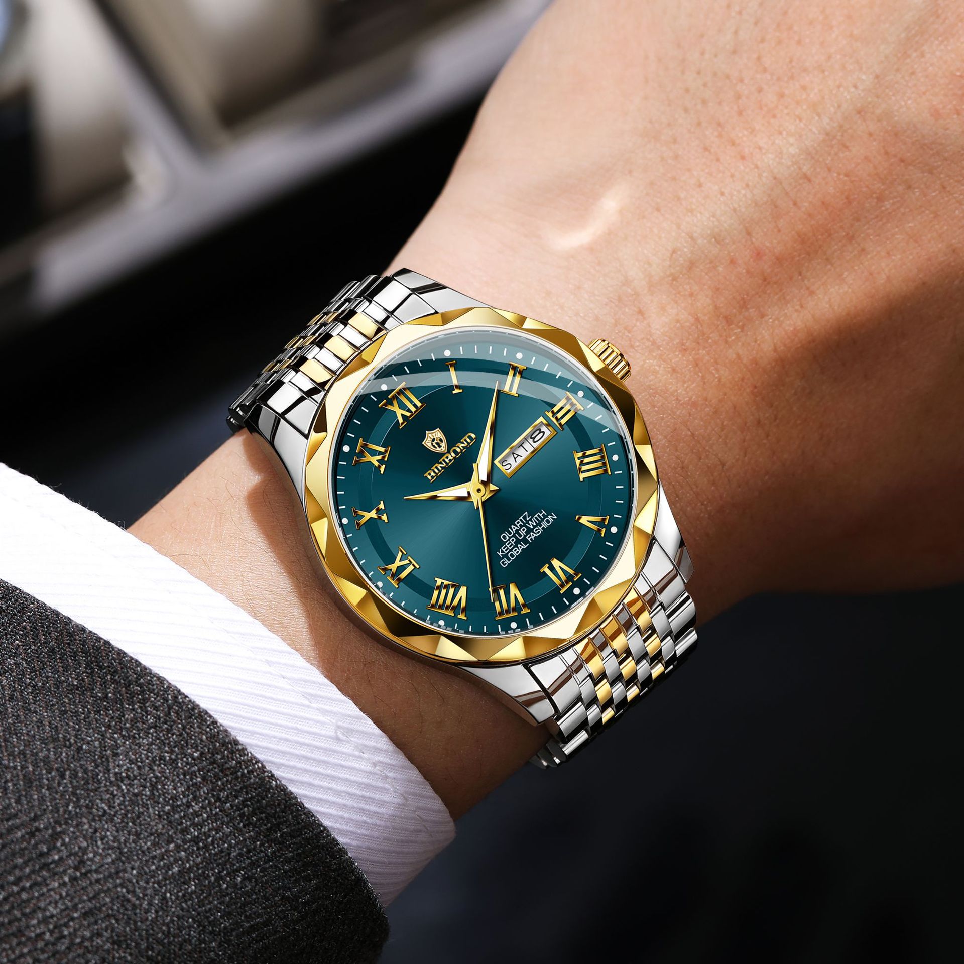 BINBOND 럭셔리 쿼츠 손목시계 발광 방수 자동 남 - Luxury Watch Organizer For Men 리뷰 및 가격