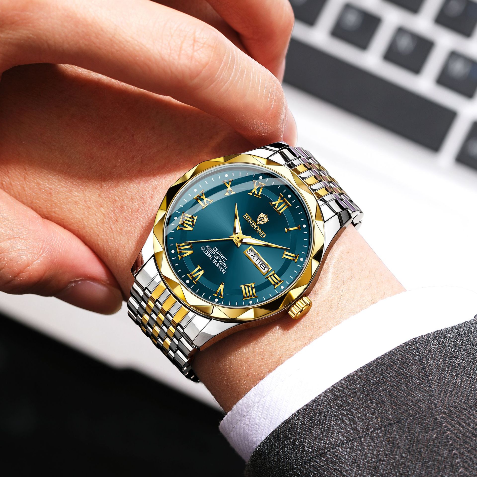 BINBOND 럭셔리 쿼츠 손목시계 발광 방수 자동 남 - Luxury Watch Organizer For Men 리뷰 및 가격